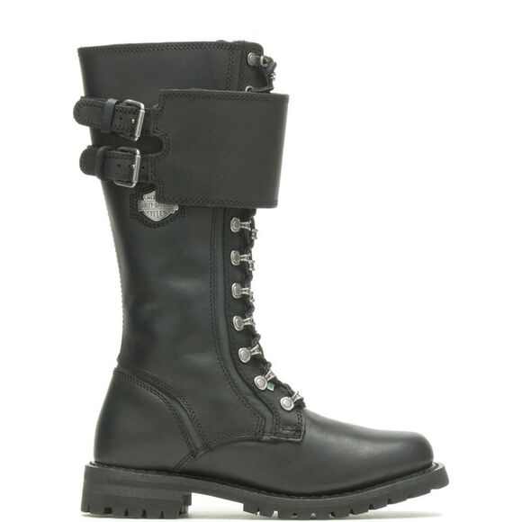 Harley-Davidson Shoes - Harley-Davidson Womens Grimes 12" Lace Black Boots (NWT)